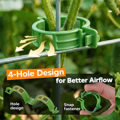 100Pcs Tomato Clips for Climbing Plants Trellis Plant Support Clips