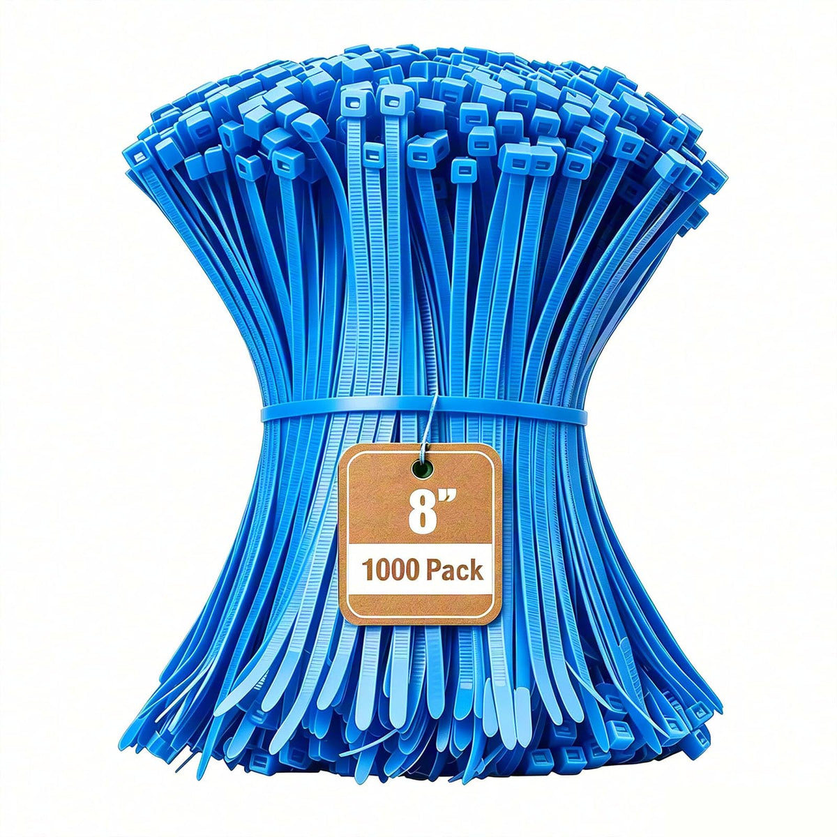 Armpow 8 Inch Garden Green Zip Tie 1000 PCS, 40 Lbs - Small to Medium Zip Tie, Nylon PA66 UV Resistant Cable Tie Heavy Duty for Indoor and Outdoor Use - Ideal for bundling and securing objects