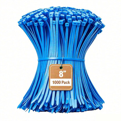 Armpow 8 Inch Garden Green Zip Tie 1000 PCS, 40 Lbs - Small to Medium Zip Tie, Nylon PA66 UV Resistant Cable Tie Heavy Duty for Indoor and Outdoor Use - Ideal for bundling and securing objects
