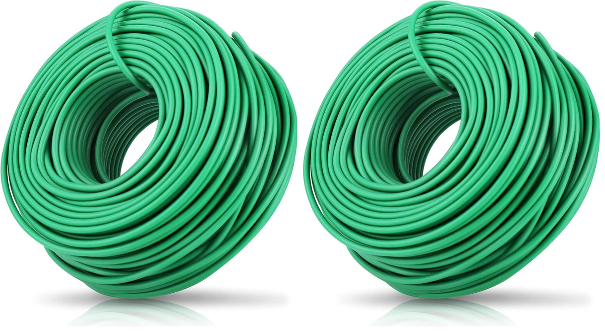YDSL 100 Feet Soft Tie for Plants, Green Twist Garden Ties Gardening Supplies for Supporting Climbing Plants, Tomatoes, Vegetables, (Diameter - 2.5MM)