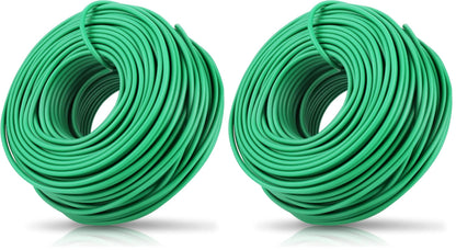YDSL 100 Feet Soft Tie for Plants, Green Twist Garden Ties Gardening Supplies for Supporting Climbing Plants, Tomatoes, Vegetables, (Diameter - 2.5MM)