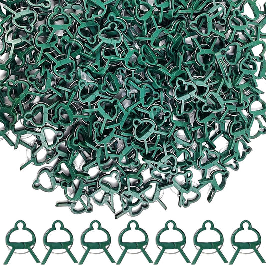 ROYHOO 120PCS Plant Support Clips, Gentle Flower Plant Clamps for Supporting Vine Climbing Plants, Gardening Lever Loop Gripper Clips Help Stems Vines Grow Straight Upright
