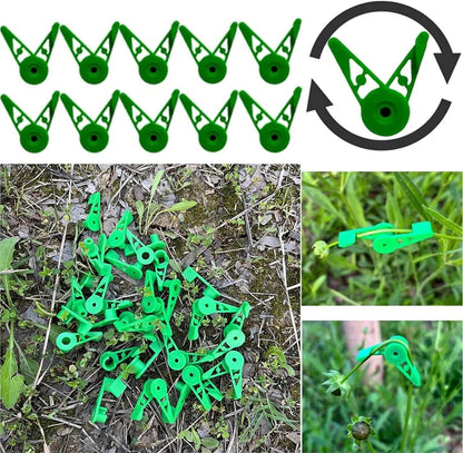 Branch bender 100pcs Plant Branches Bender Training Clips Garden Stem Trainer Clips 270 Degree Adjustable Planter Holder For Low Stress Training Tool for Plant Bonsai Garden Home(Green)
