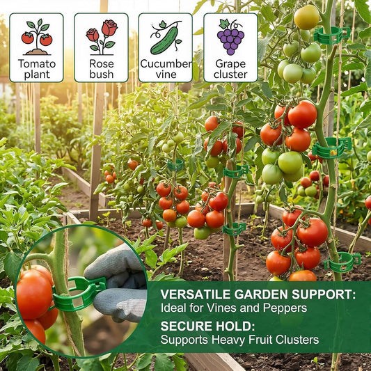 600-Piece Tomato Clips for Climbing Plants, Reusable Trellis Support Set