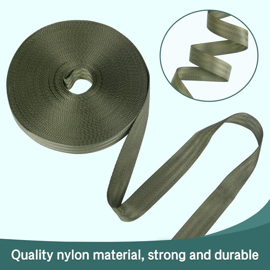 Tenn Well 65 Feet x 1 inch Green Nylon Tree Strap for Staking Support