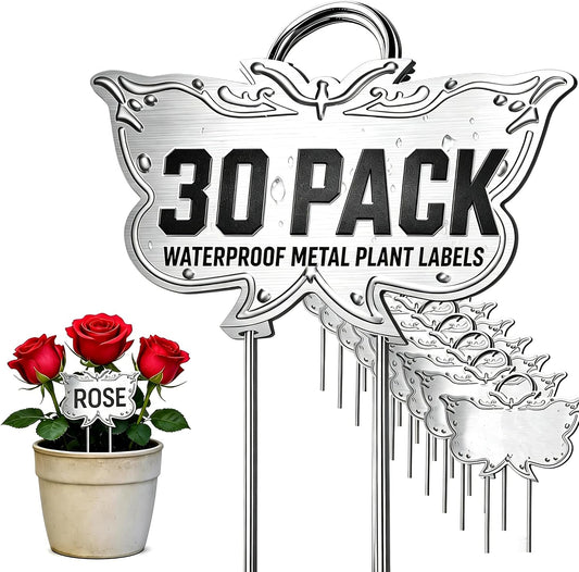 Metal Plant Labels for Outdoor Garden Waterproof 11-Inch 30 Pack