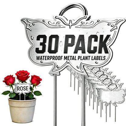 Metal Plant Labels for Outdoor Garden Waterproof 11-Inch 30 Pack