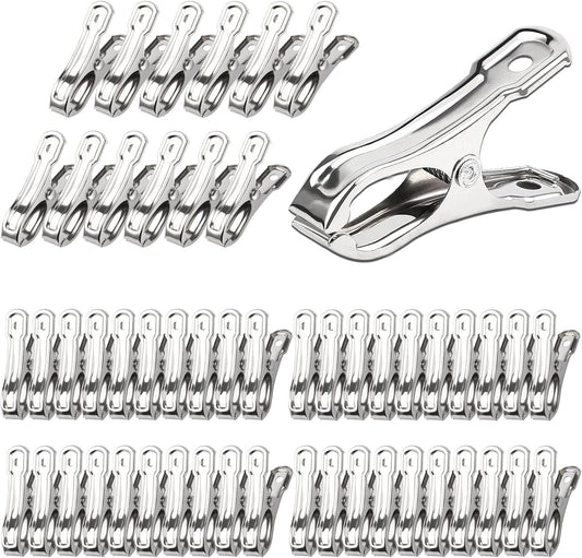 JULMELON 55 PCS Stainless Steel Garden Clips, Large Greenhouse Clamps