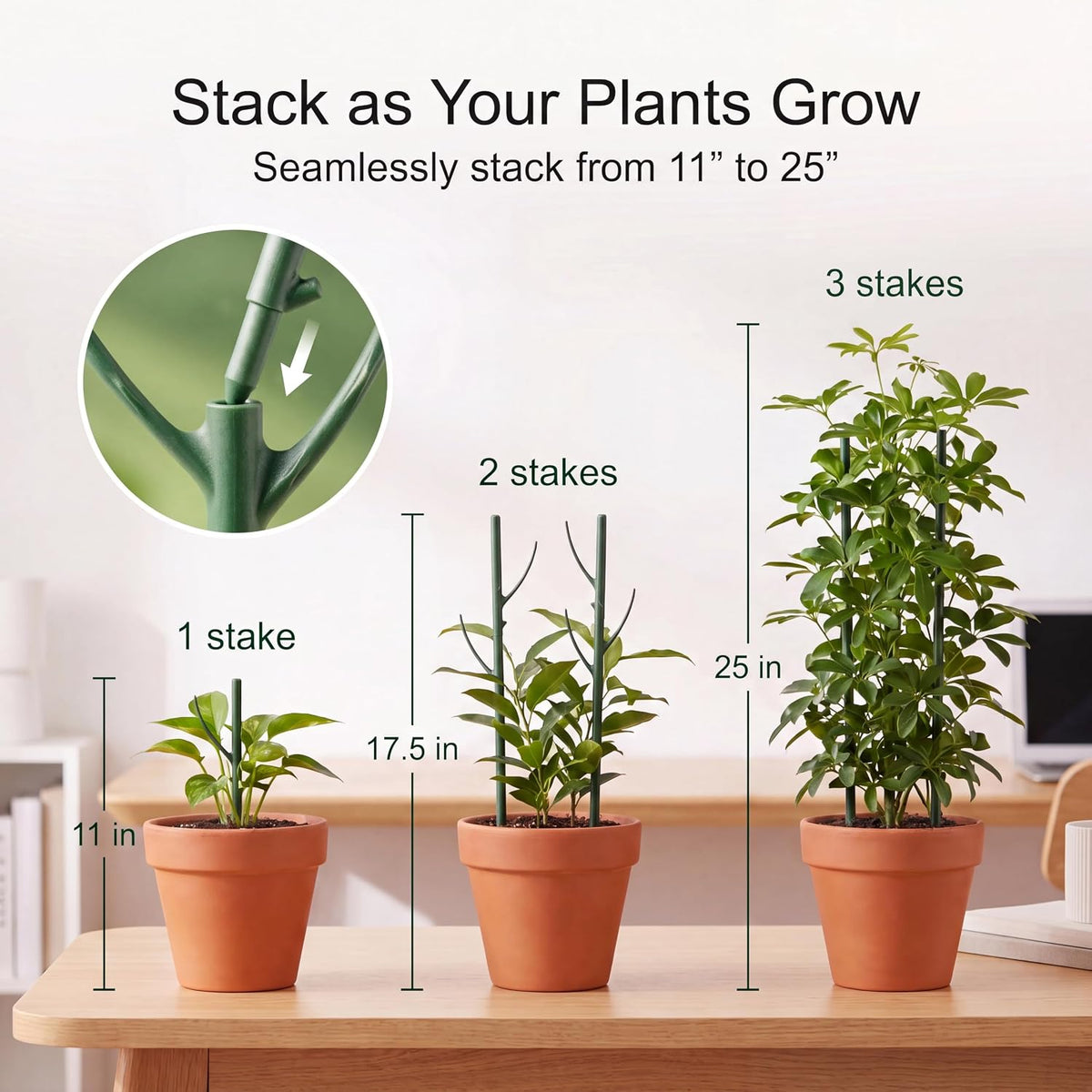 Little World Plant Stakes for Indoor Plants with Trellis & Clips