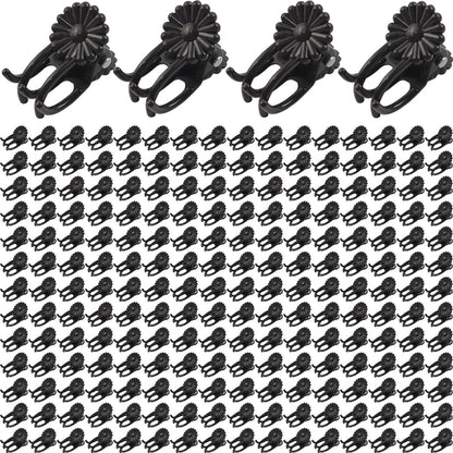 GXXMEI 400PCS Plant Clips, Orchid Clips Plant Orchid Support Clips Flower and Vine Clips for Supporting Stems Vines Grow Upright Dark Brown