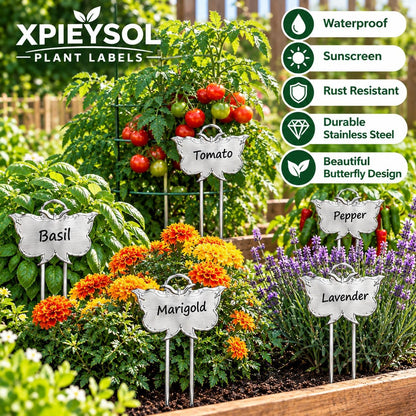 Metal Plant Labels for Outdoor Garden Waterproof 11-Inch 30 Pack