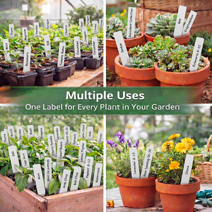1000 Pcs 6 Inch Plant Tags, Plastic Plant Label Tag, White