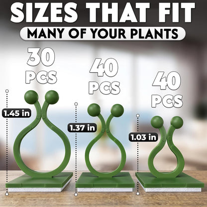 Plant Clips for Climbing Plants, 110 Pcs, 3 Sizes, Self-Adhesive Wall Clips