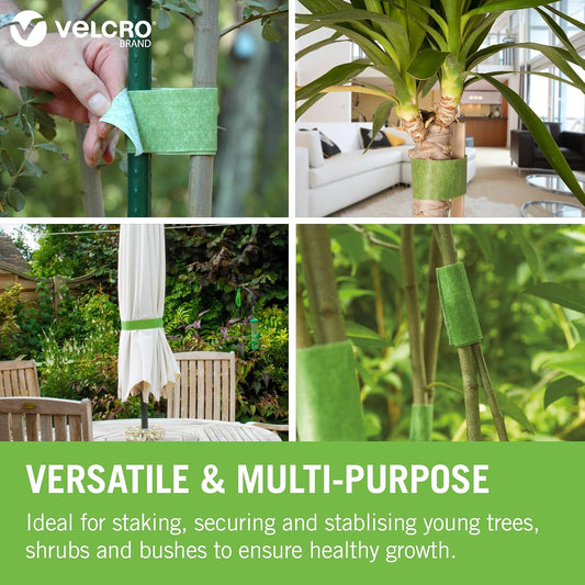 VELCRO Brand VEL-EC60201 Tree Ties, 50mm x 5m - Green