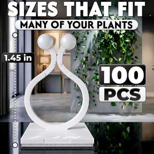 100 Pcs Plant Clips for Climbing Plants, Vines, Pothos and Ivy (White)