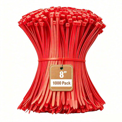 Armpow 8 Inch Garden Green Zip Tie 1000 PCS, 40 Lbs - Small to Medium Zip Tie, Nylon PA66 UV Resistant Cable Tie Heavy Duty for Indoor and Outdoor Use - Ideal for bundling and securing objects