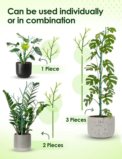 NiHome 39.5" Comprehensive Plant Support Stake Set of 6 - Durable