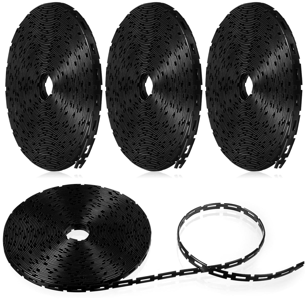 Wesiti 200 Ft Plastic Chain Lock Tree Tie, 1/2 Inch Wide Adjustable
