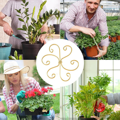 5 Pcs Plant Stem Support, Iron Monstera Plant Support, Durable Hook Stem Supports for Healthy Growth, Bamboo Clamp Set for Leaf Stabilization and Support, Ideal Present for Plant Lovers (5.5IN*5.5IN)