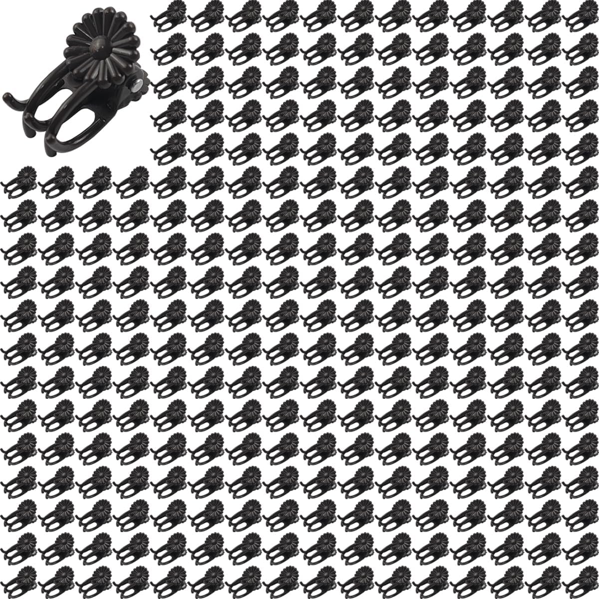 GXXMEI 200PCS Plant Clips, Orchid Clips Plant Orchid Support Clips Flower and Vine Clips for Supporting Stems Vines Grow Upright Dark Brown