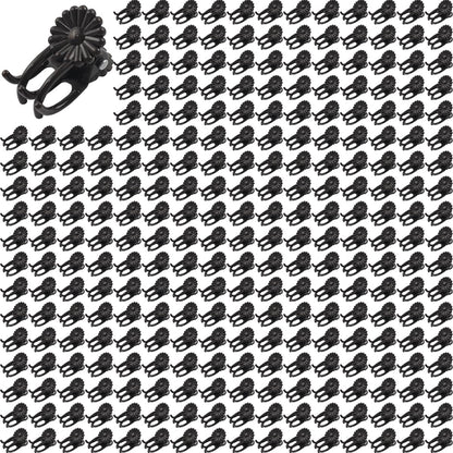 GXXMEI 200PCS Plant Clips, Orchid Clips Plant Orchid Support Clips Flower and Vine Clips for Supporting Stems Vines Grow Upright Dark Brown