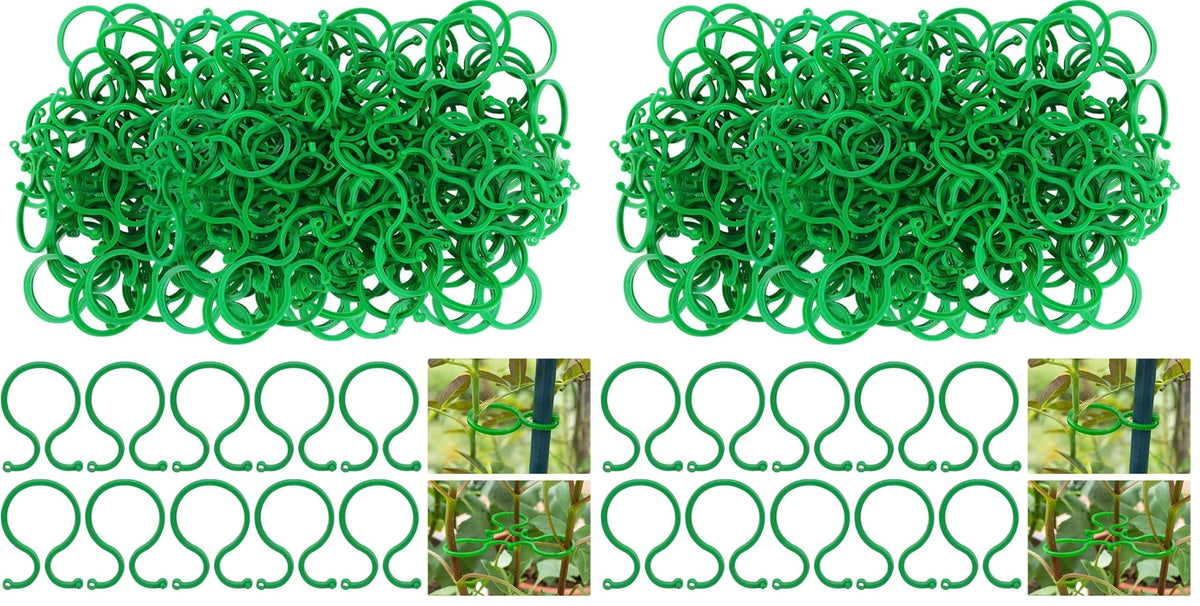 Hysagtek 200 Pcs Plant Clips for Climbing Plants Garden Clips Plant Support Clip for Tomato Gardening Clip for Support & Securing Plants