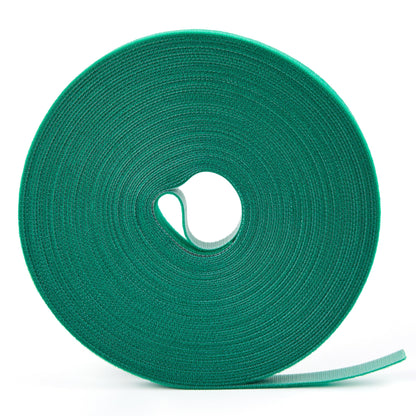 100 ft x 1/2 inch Reusable Plant Ties Roll for Indoor & Outdoor Plants, Non-Toxic Soft Garden Ties, Cut-to-Length Nylon Ties, Gentle Support for Climbing Plants, Tomato Peppers & Vines, Green