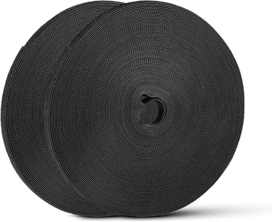 54 Yards x 1/2 Inch Reusable Cable Ties - BSELEYY Adjustable Cord Straps Cable Management Tape Cord Organization Straps Hook Loop Tape Cord Wrap for Home,Office, Wire Bundling (27Yd x 2 Rolls)
